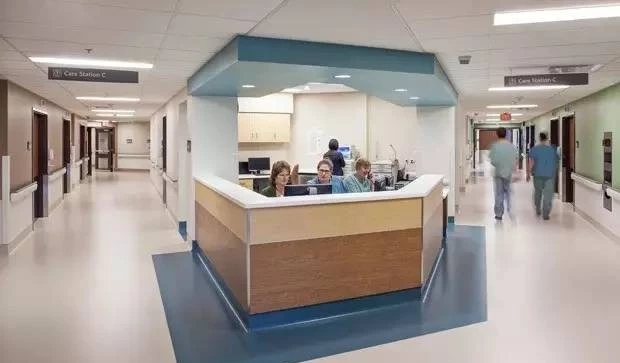 分享國外醫(yī)院彈性pvc卷材地板設(shè)計效果